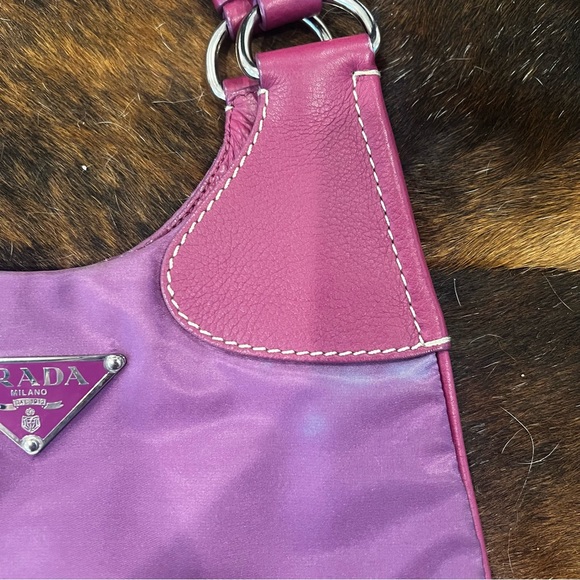 Vintage Prada Nylon and Leather Shoulder Bag - Picture 3 of 11